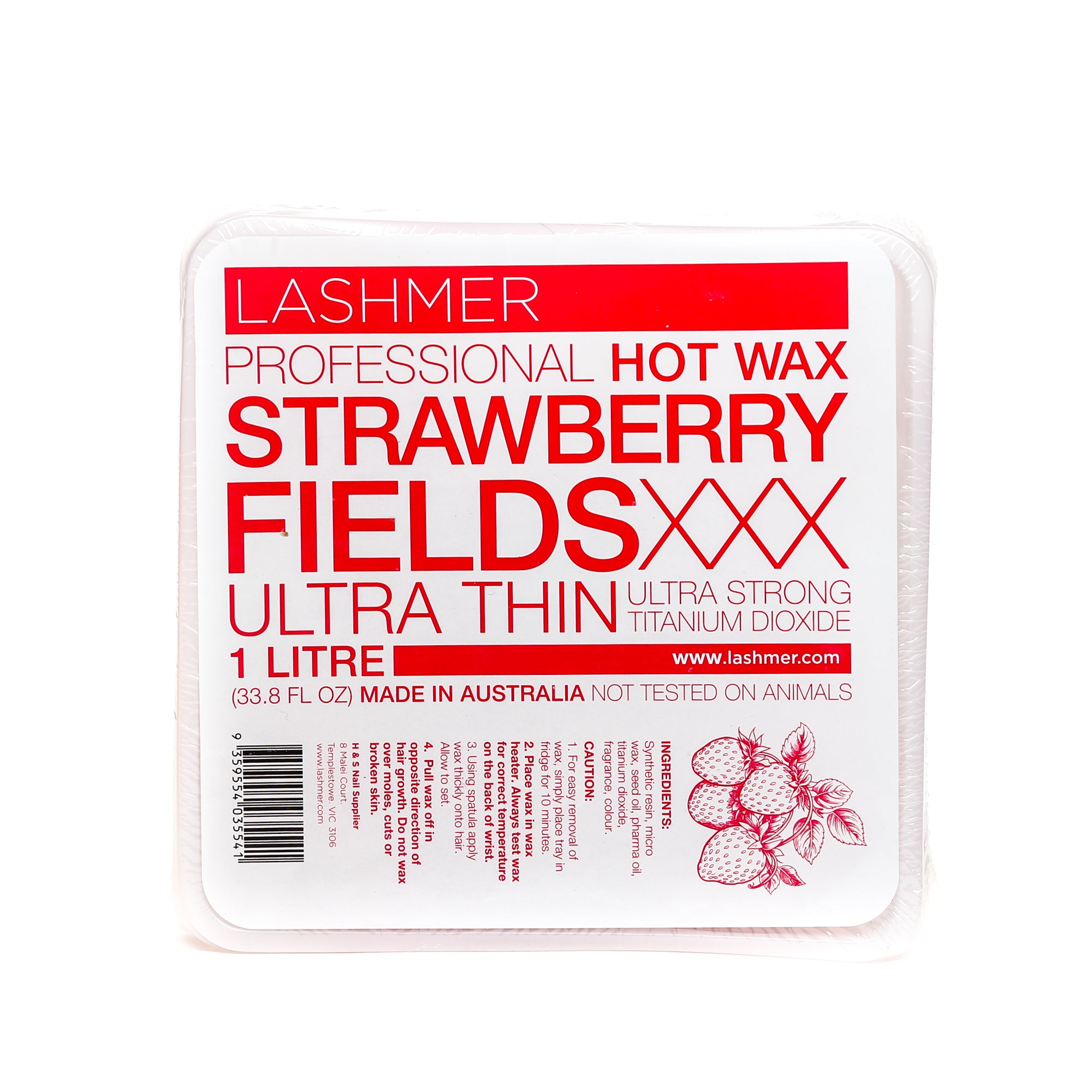 Lashmer Professional Natural Hot Wax / 1 Litre_Strawberry - Lashmer