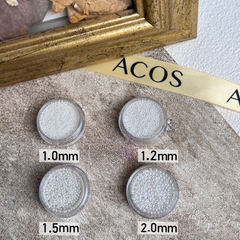 ACOS White Pearls Nail Art Decoration (Different Size) - Lashmer