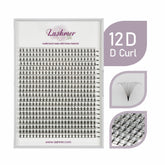 12D Short Stem Premade Fans | Lashmer | Ultra Black