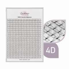 XL tray-Short Stem Premade Fans | Lashmer | C, D Curl--4D - 20 Lines - 440 Fans - Lashmer