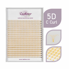 XL tray-Orange 5D Premade fans Short Stem | Lashmer - Lashmer