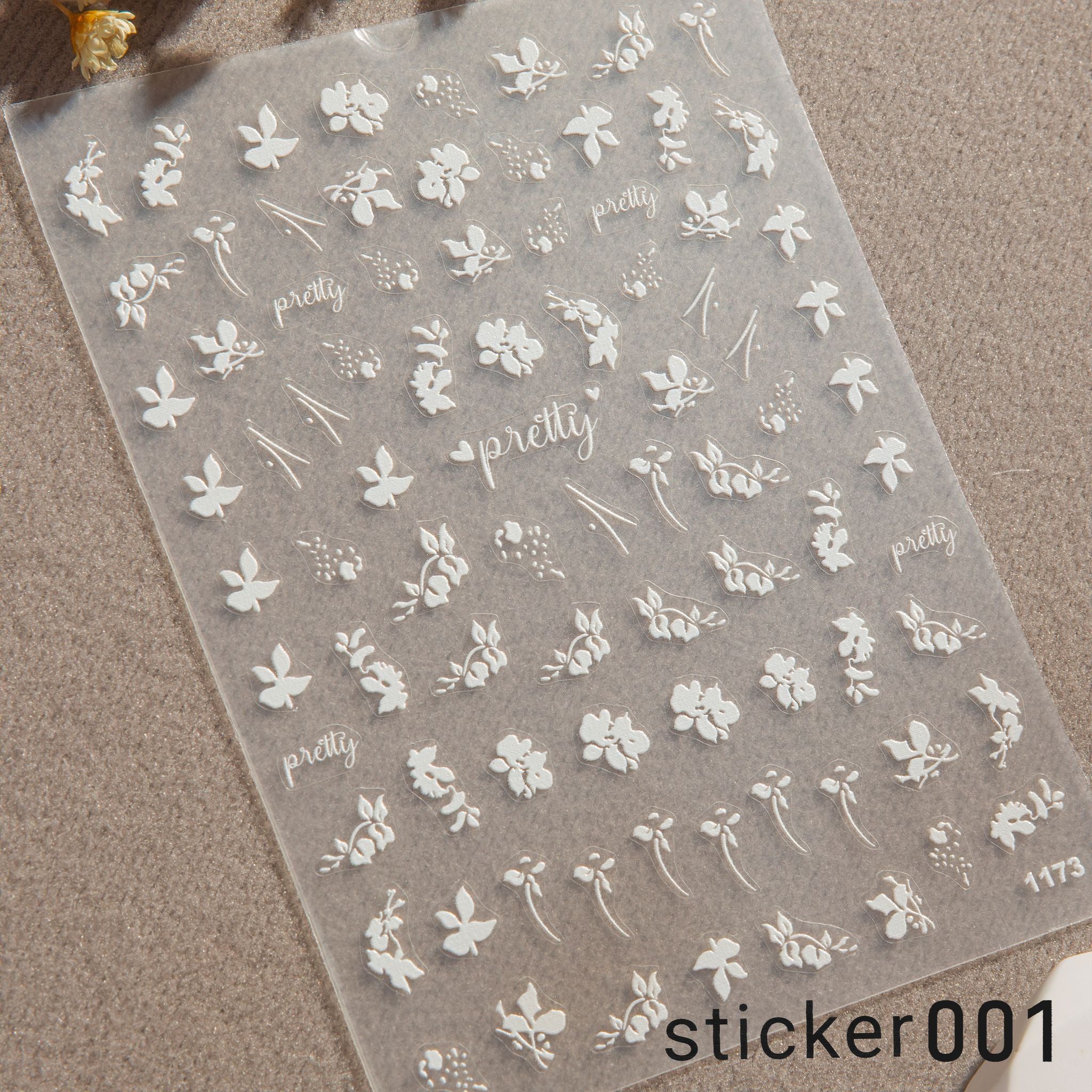 ACOS Nail Art Stickers -- Flowers #001 - Lashmer