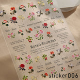ACOS Nail Art Stickers -- Flowers #006 - Lashmer