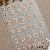 ACOS Nail Art Stickers -- Flowers #007 - Lashmer