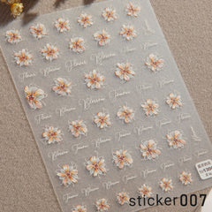 ACOS Nail Art Stickers -- Flowers #007 - Lashmer