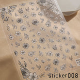 ACOS Nail Art Stickers -- Flowers #008 - Lashmer