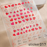 ACOS Nail Art Stickers -- Hearts #004 - Lashmer
