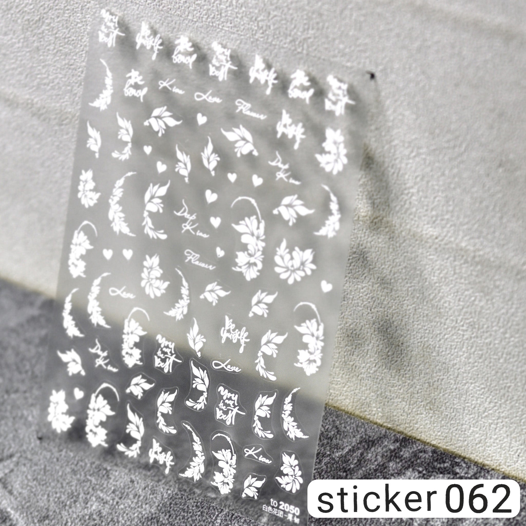 ACOS Nail Art Stickers -- Flowers #010 - Lashmer