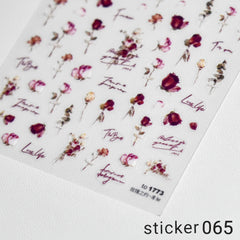 ACOS Nail Art Stickers -- Flowers #011 - Lashmer