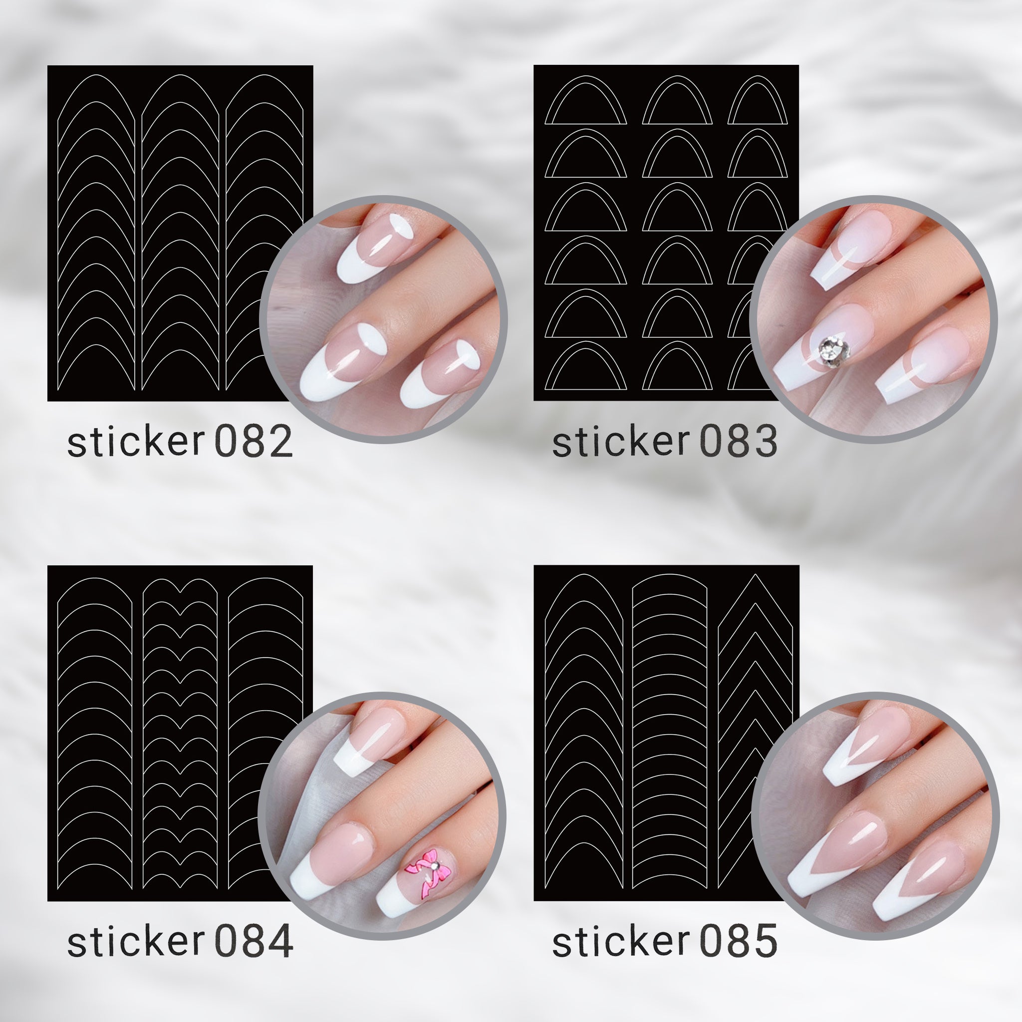 ACOS Nail Art Stickers -- French - Lashmer
