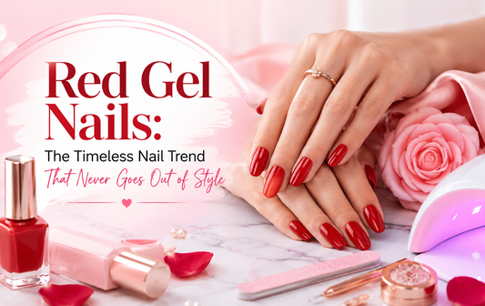 red gel nails
