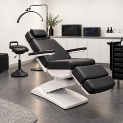 Urban Monochrome lash studio fitout package styled room