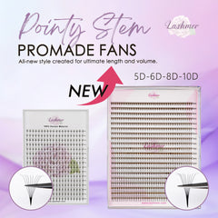 Lashmer 12D Ultra Dark Pointy Narrow Fans (900 Fans)