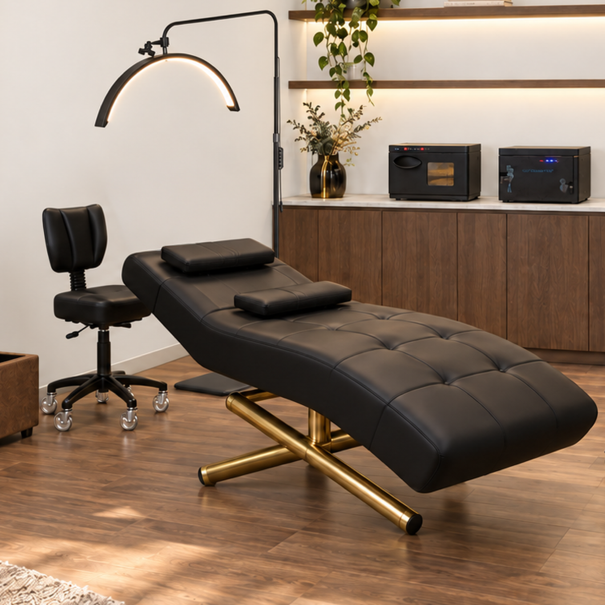 Mocha Contemporary lash studio fitout package styled room