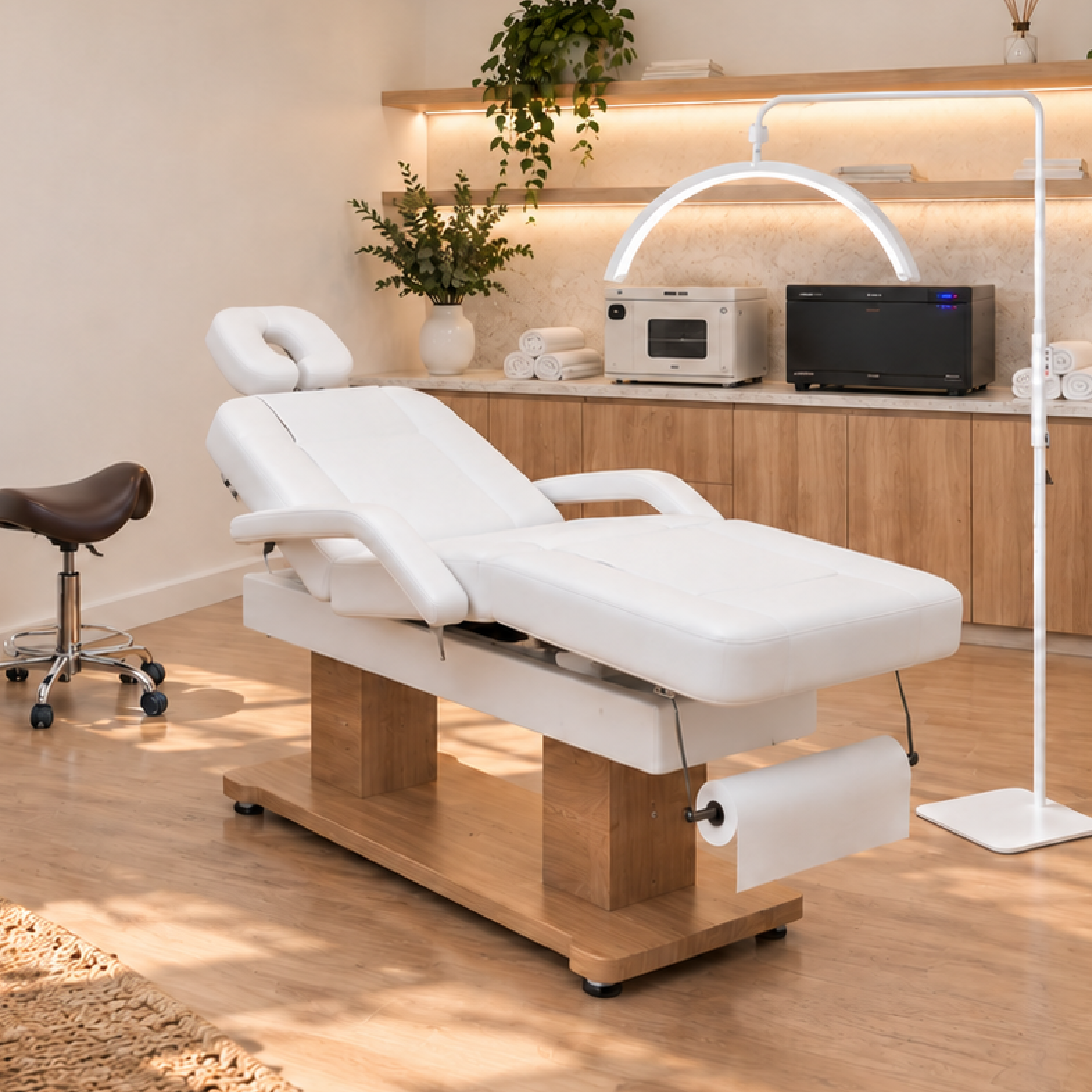 Botanical Sage lash studio fitout package styled room