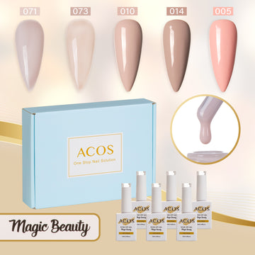 ACOS Rubber Base Soak Off Gel In A Bottle Collection Kit