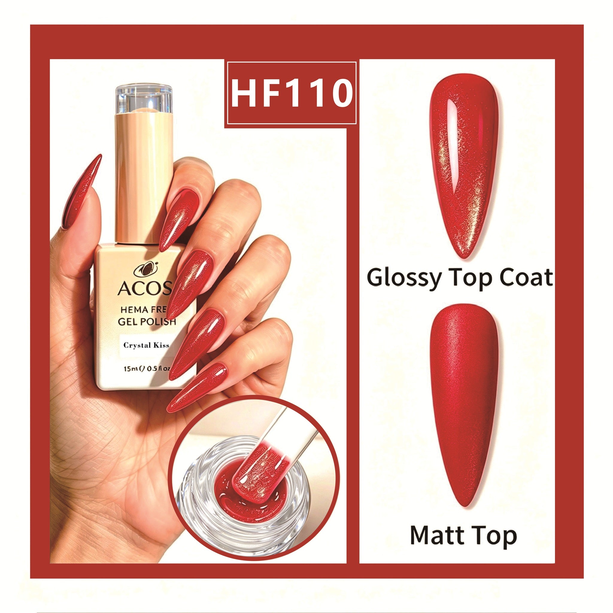 ACOS HEMA-free gel polish in Crystal Kiss, colour 110
