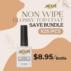 ACOS Non Wipe  Glossy  Gel top coat 15ml