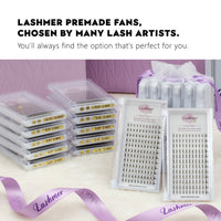 Lashmer Premade Fans Sampler — 6x Mixed Trays - Lashmer