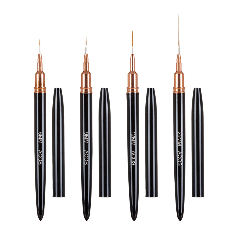 ACOS Nail Art Liner Brushes Set (4pcs) - Lashmer