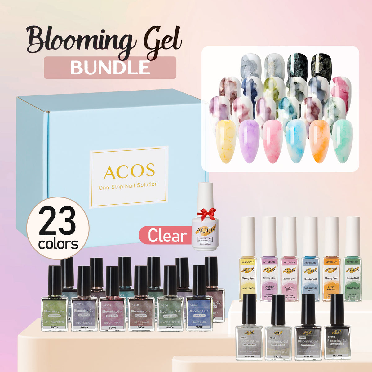 ACOS Blooming Gel Collection Kit (23 colours/Bundle)