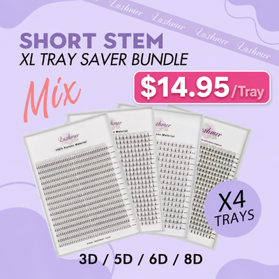 Lashmer Short Stem XL Tray Saver Bundle - X4 trays [$14.95/Tray]
