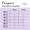 XL tray-Long Stem Premade Fans | Lashmer | C, D Curl--6D (thickness 0.07) - 16 Lines - 320 Fans, Ultra Black - Lashmer