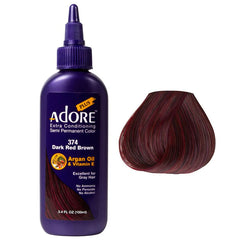 Hi Lift Adore Plus Semi Permanent Color Dark Red Brown #374 - Lashmer