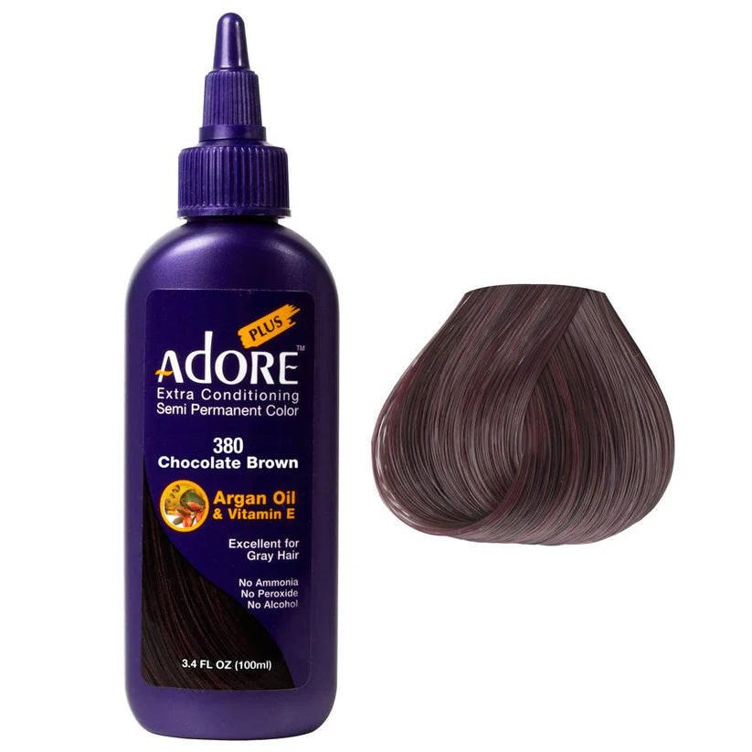 Hi Lift Adore Plus Semi Permanent Color Chocolate Brown #380 - Lashmer