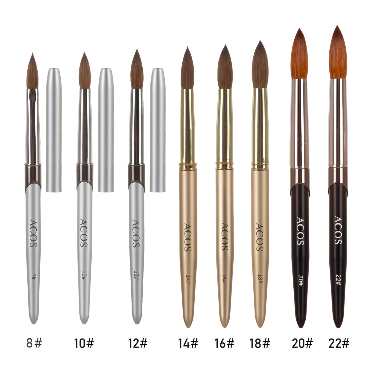 ACOS 100% Kolinsky Sable Acrylic Brush Oval Long  (Professional type) - Lashmer