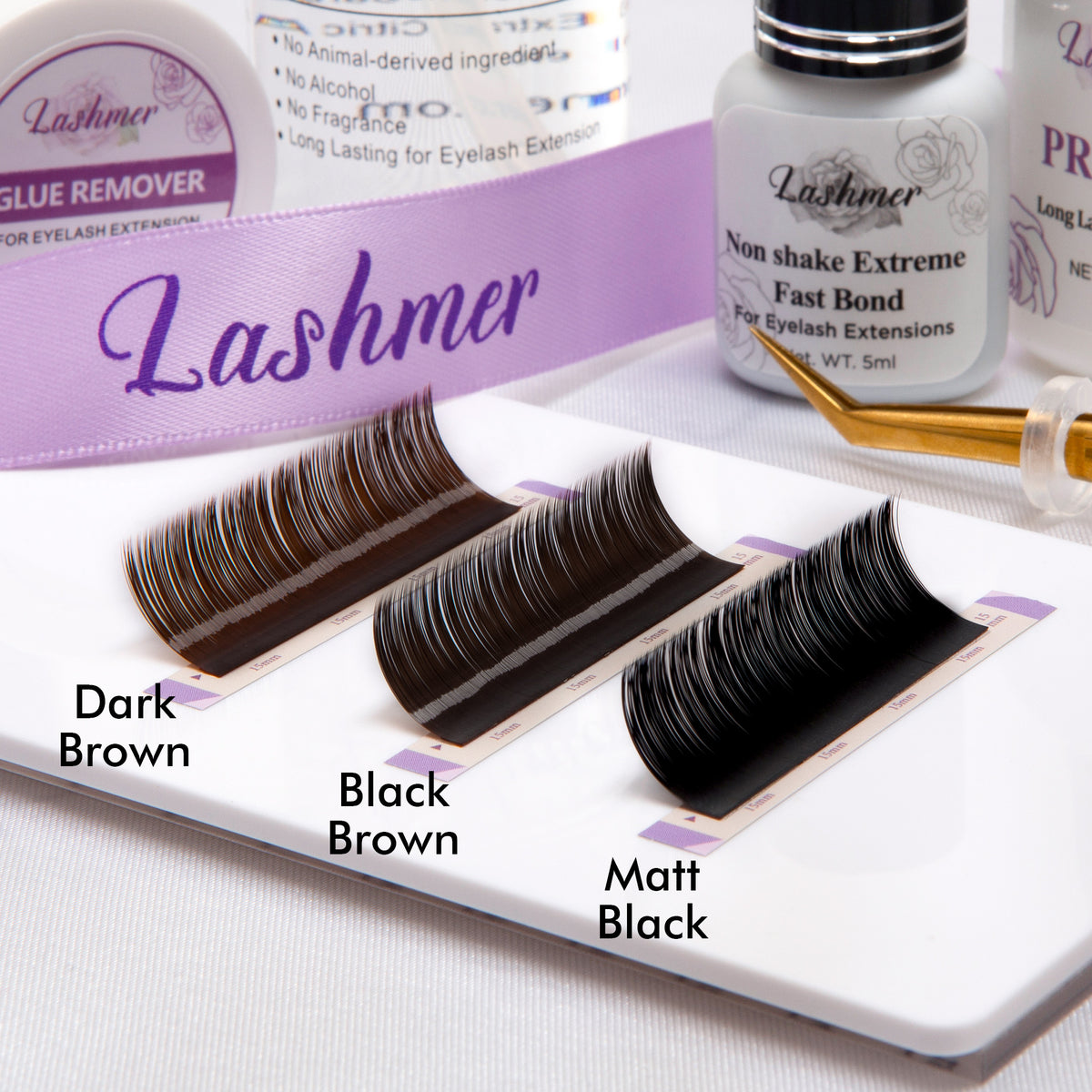 Lashmer Volume Black Brown Lashes (Thickness 0.05) - Lashmer