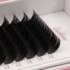 Matt Black Flat  Lashes (0.15/0.20) C Curl - Lashmer