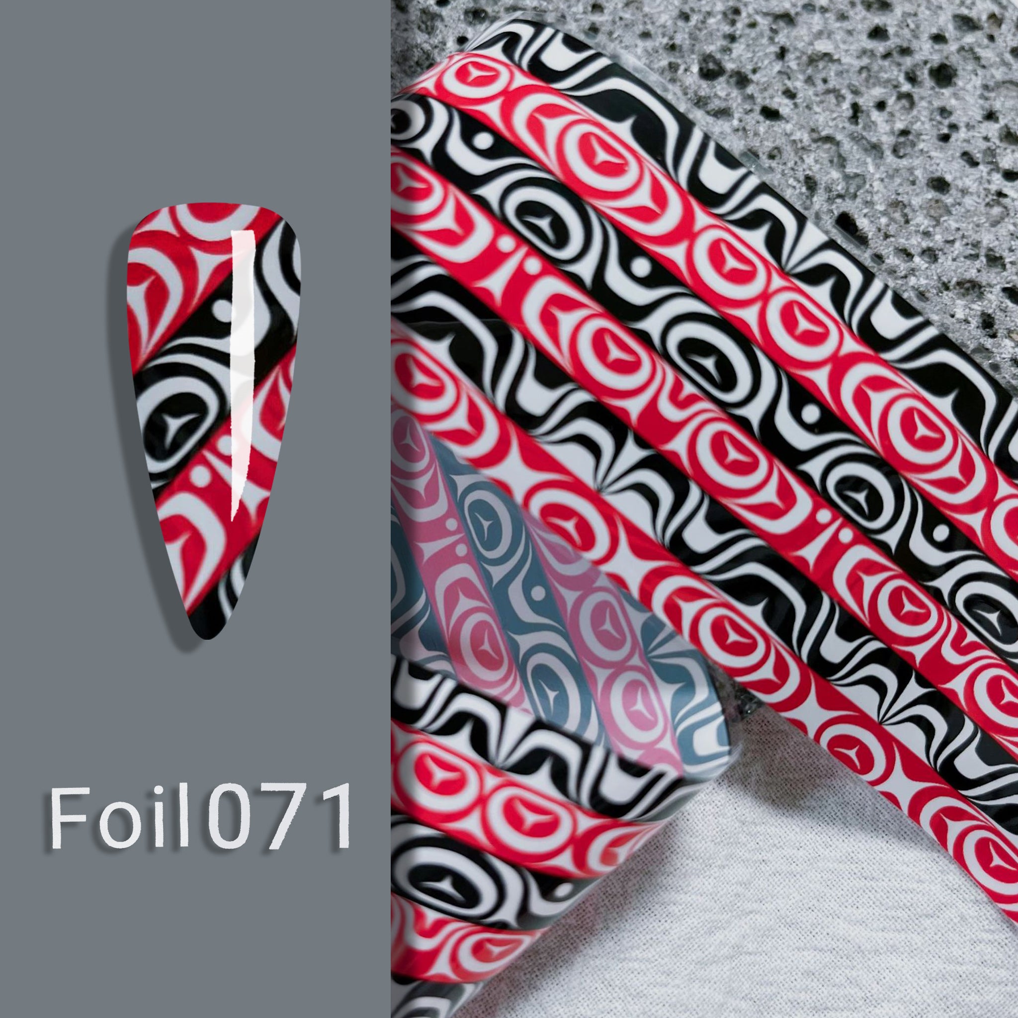 ACOS Transfer Foil Roll - Black Red Foil - Lashmer