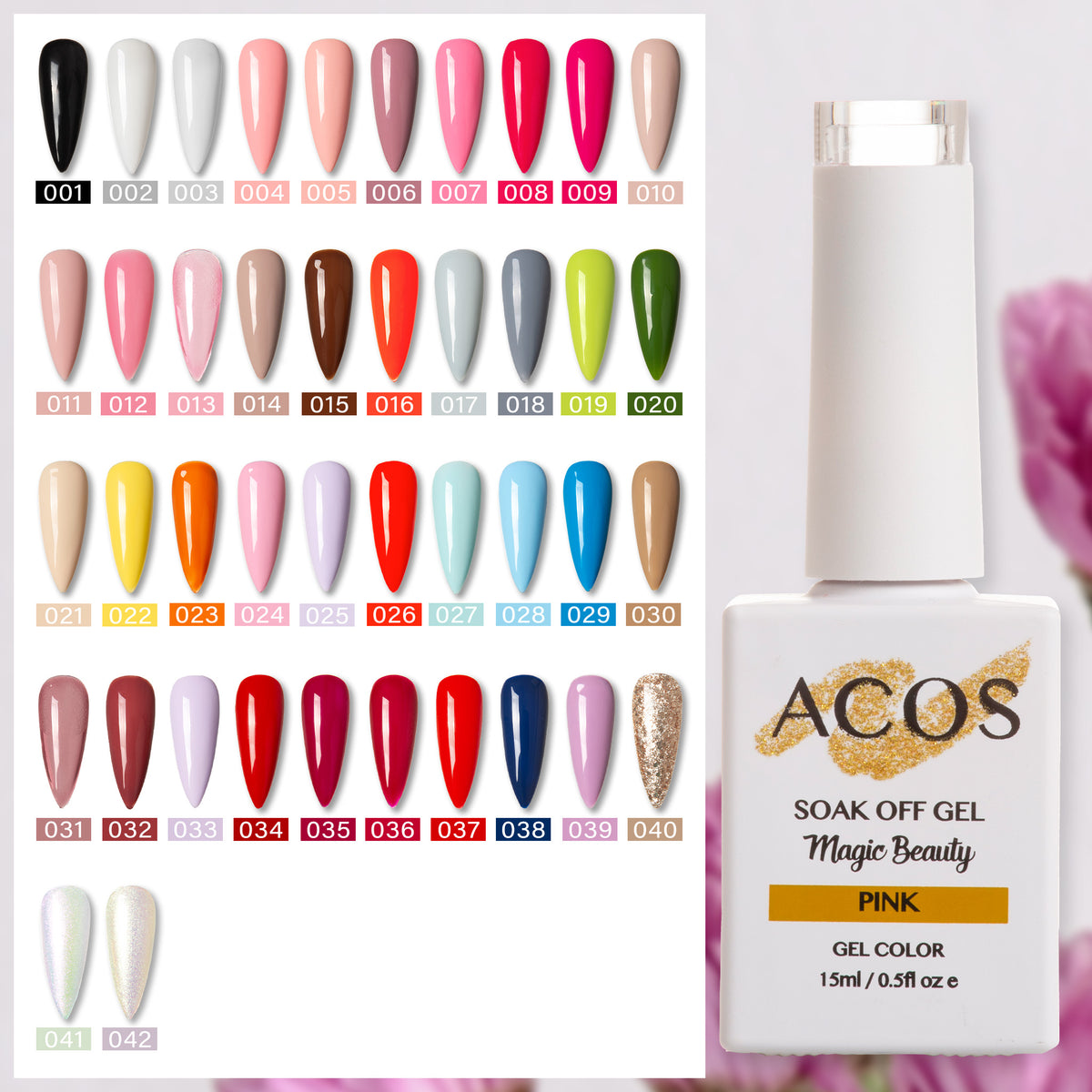 ACOS Magic Beauty Gel Colour Series #001 (15ml) - Lashmer
