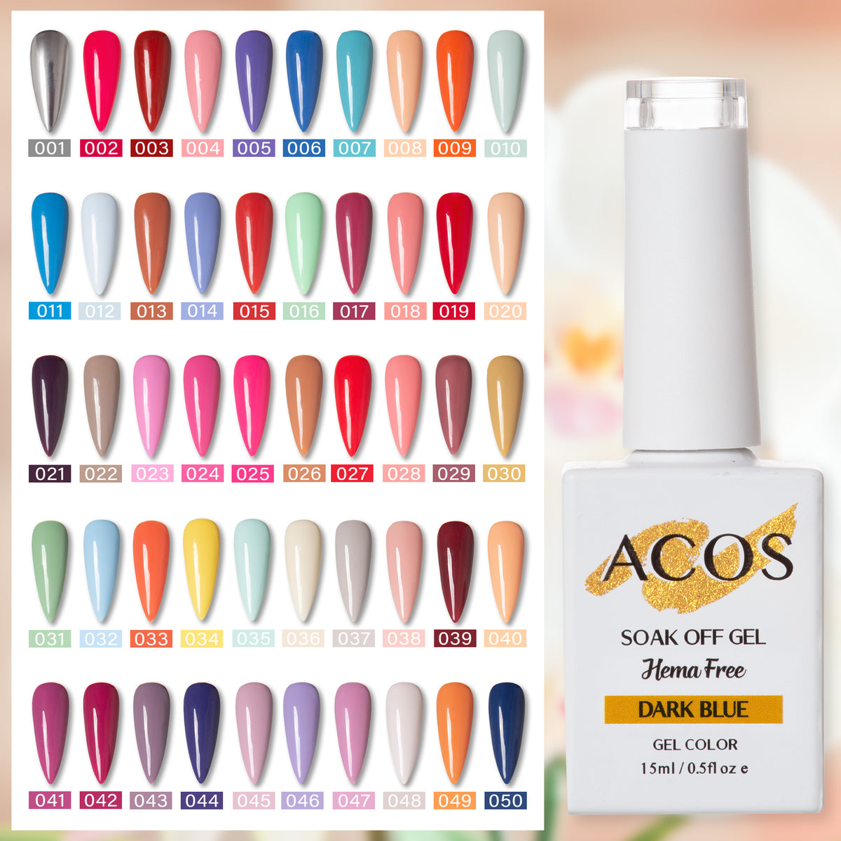 ACOS Hema Free Gel Colour Series #001 (15ml) - Lashmer