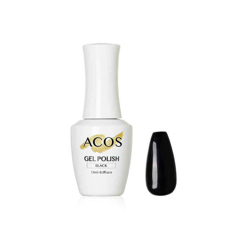 ACOS Gel Colour Coat Black (15ml) - Lashmer Nails&Eyelashes Supplier