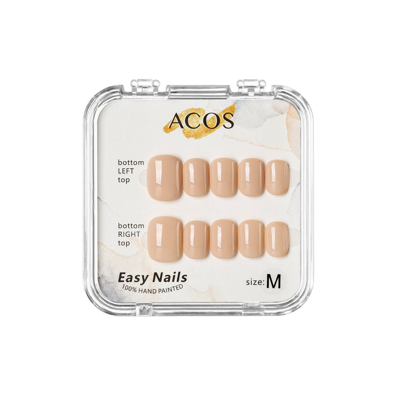 ACOS Easy Nails Short Tips (Nude Pink) - Lashmer