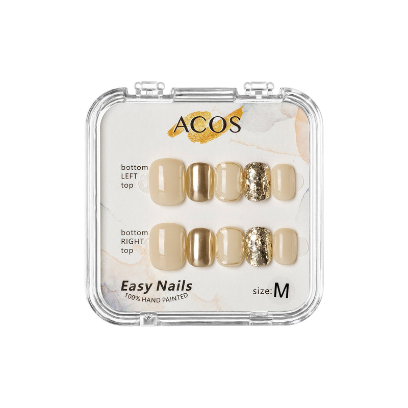 ACOS Easy Nails Short Tips (Mixed Cream) - Lashmer