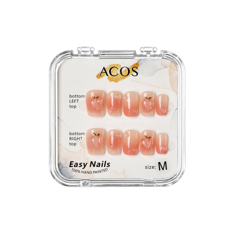 ACOS Easy Nails Short Tips (Orange Hearts) - Lashmer