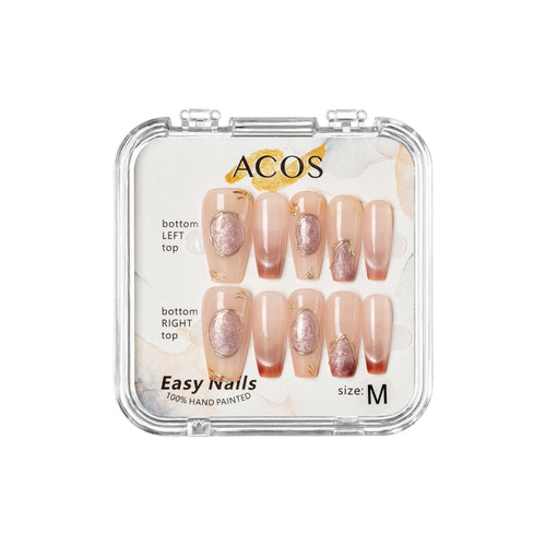 ACOS Easy Nails Medium Tips (Round Lava) - Lashmer