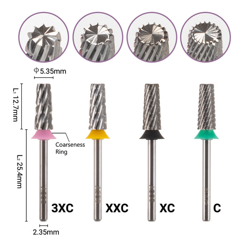 ACOS 5 in 1 Tungsten Carbide Nail Drill Bit (Cross Cut#001) - Lashmer