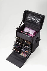 Karma Two Piece Black Nylon Salon Trolley Case with Draws & Shoulder Strap