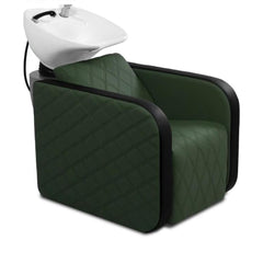 Karma Complete Shampoo Unit Clunes Electric Green with Pattern & White Deep Basin 0315172204EP Shampoo Units Karma