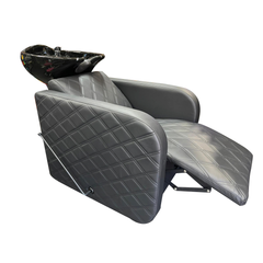 Karma Complete Shampoo Unit Clunes Manual Black with Pattern & Black Deep Basin 0315162201MP Shampoo Units Karma