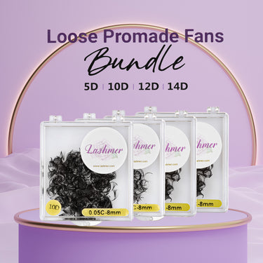Lashmer Loose Promade Fans Bundle — Standard 4,000 Fans - Lashmer