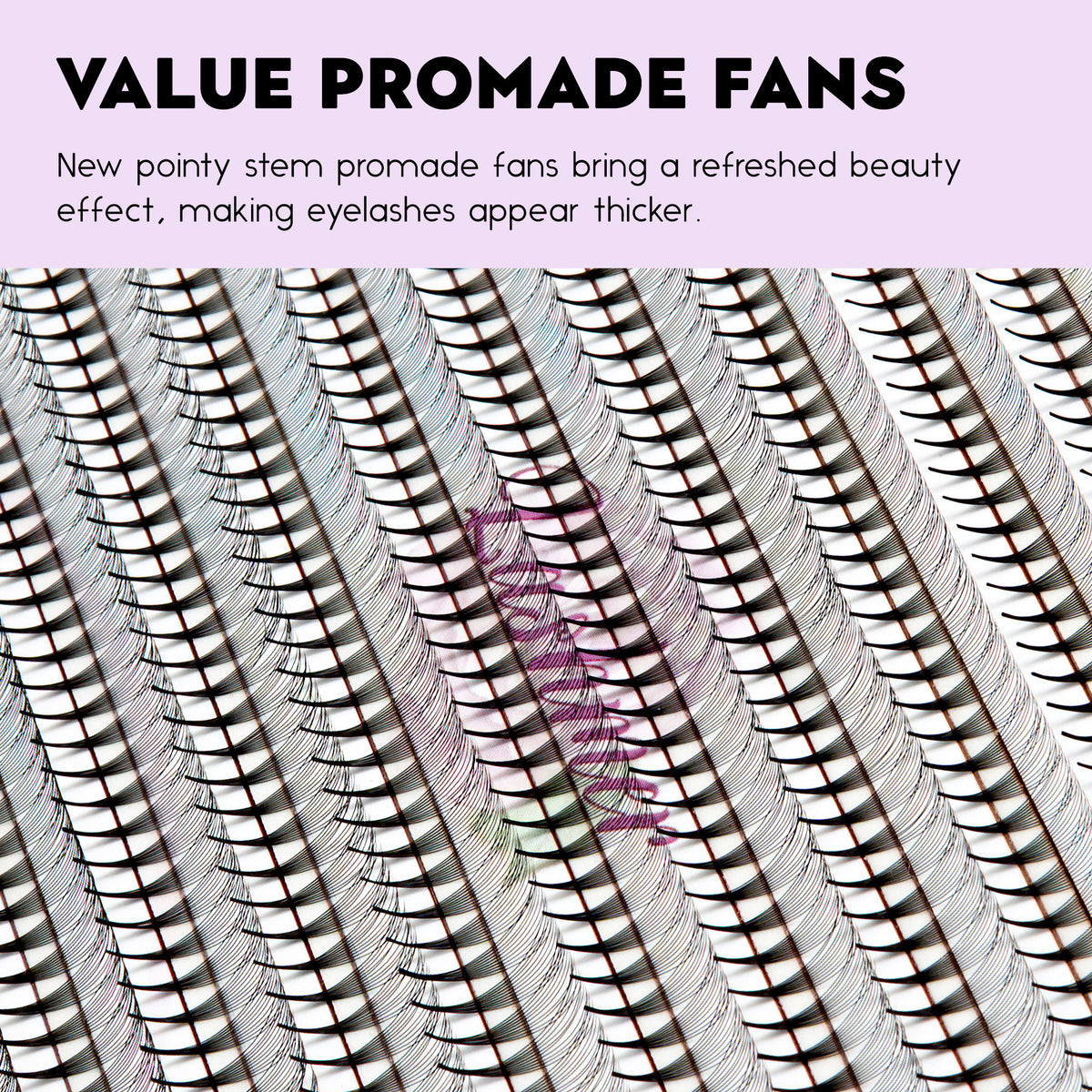 Lashmer 12D Ultra Dark Pointy Narrow Fans (900 Fans)