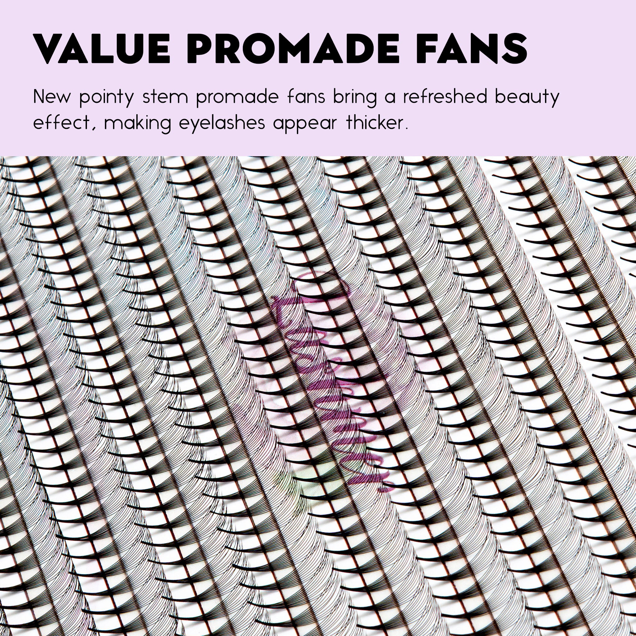 Lashmer 10D Ultra Dark Pointy Narrow Fans (900 Fans) - Lashmer