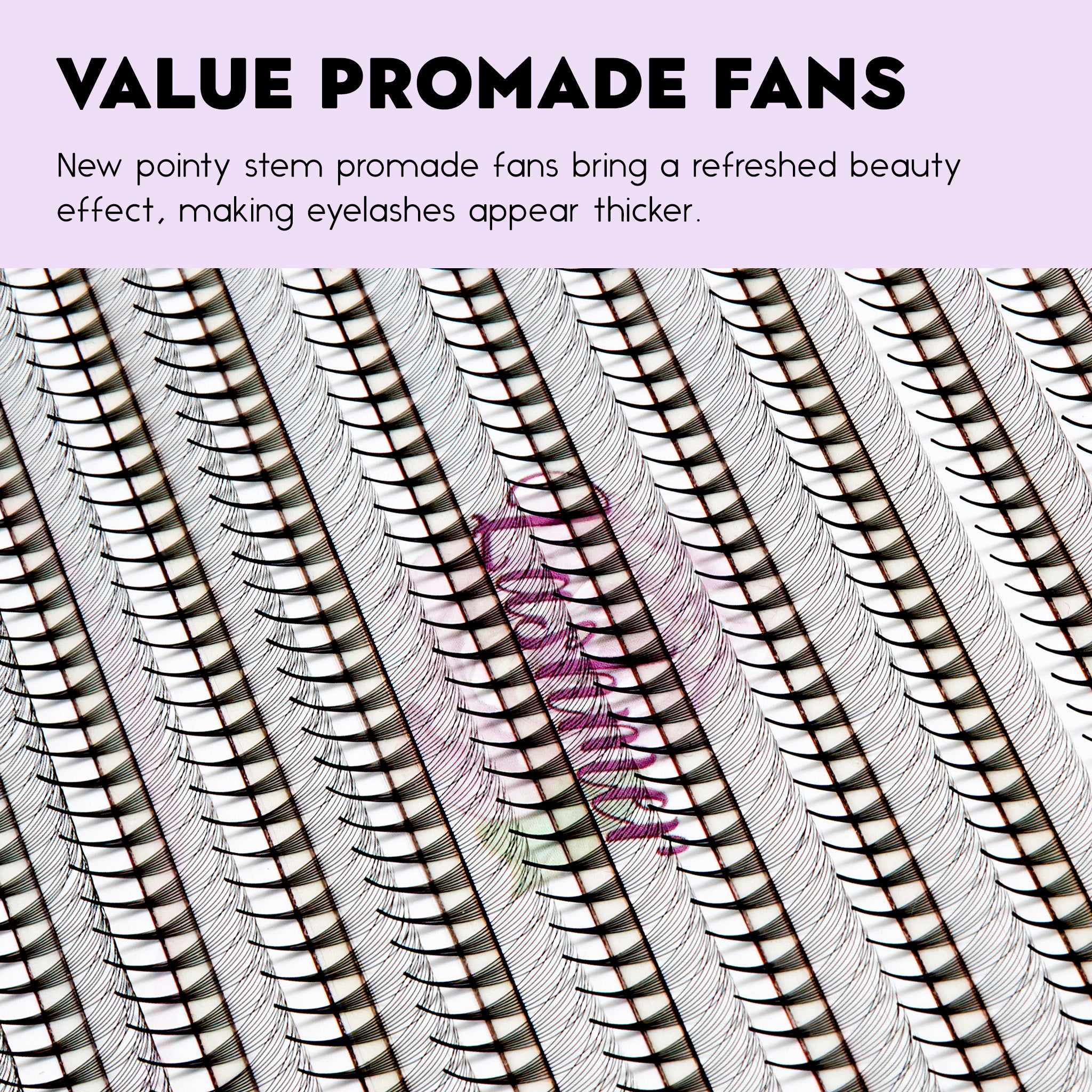 Lashmer 8D Ultra Dark Pointy Narrow Fans (900 Fans) - Lashmer