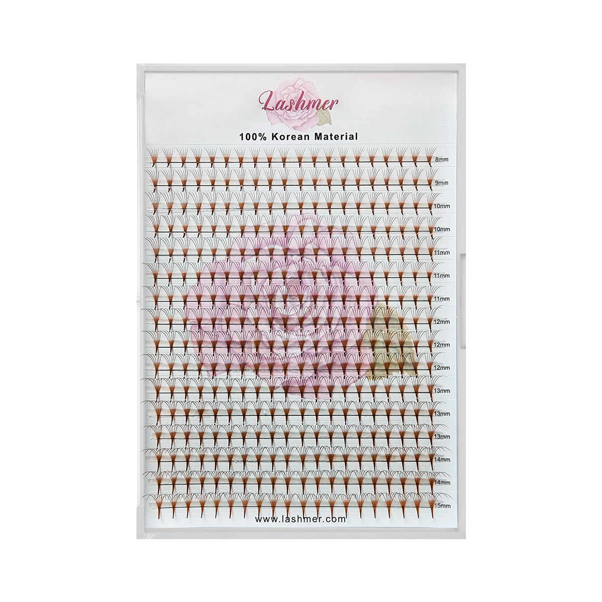 Lashmer 6D Brown Pointy Promade Fans (320 Fans)