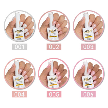 ACOS Rubber Base Soak Off Gel In A Bottle Collection Kit